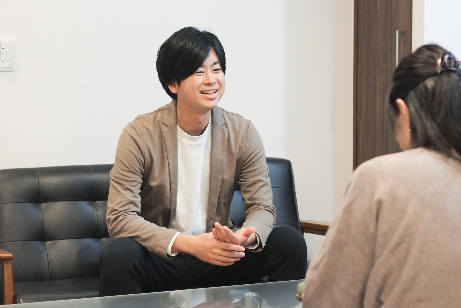 インタビューの様子